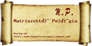 Matriszottó Pelágia névjegykártya